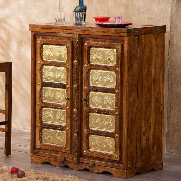 Solid Wood Brass MAJESTIC Bar Honey