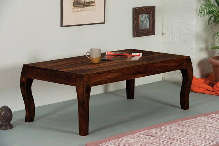 Solid Wood Tania Coffee Table Walnut