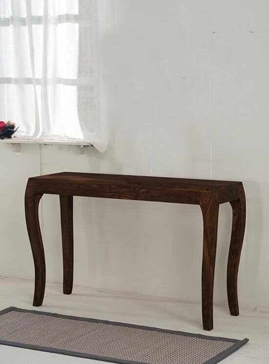 Solid Wood Tania Console Table Walnut