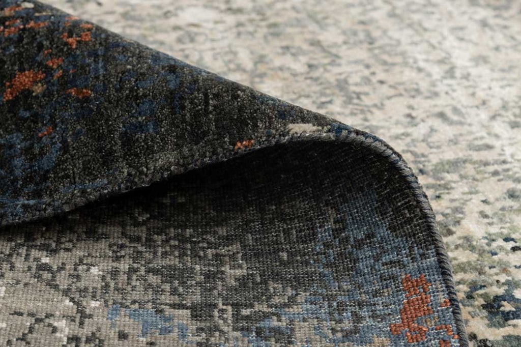 Luxury - Pristine Charcoal Grey Wool & Viscose Hand Knotted Premium Carpet