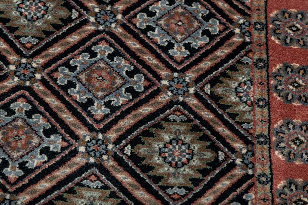 Luxury - Pristine Navy Blue & Rose Gold Woolen Hand Knotted Premium Carpet