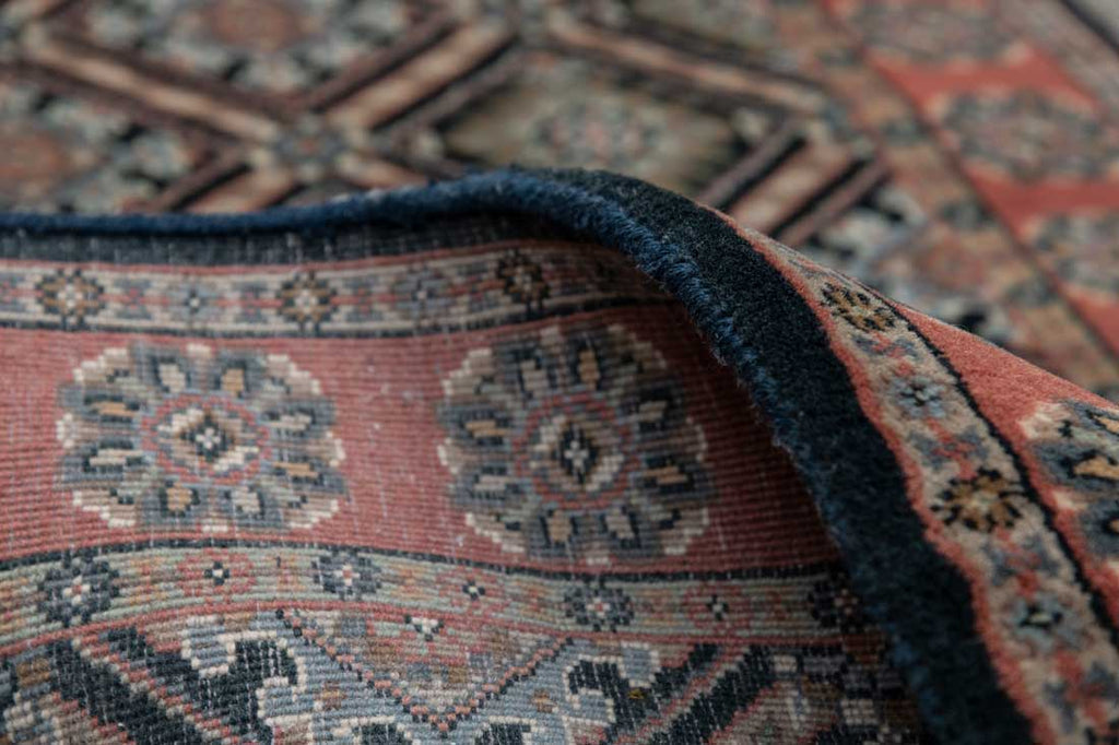 Luxury - Pristine Navy Blue & Rose Gold Woolen Hand Knotted Premium Carpet
