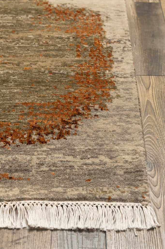 Luxury - Pristine Camel Rust Wool & Silk Hand Knotted Premium Carpet
