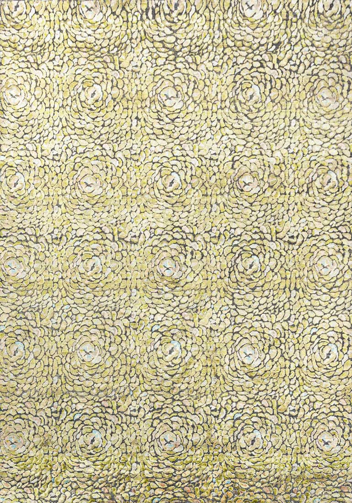 Luxury - Mayoor Peacock Green Wool & Silk Hand Knotted Premium Carpet