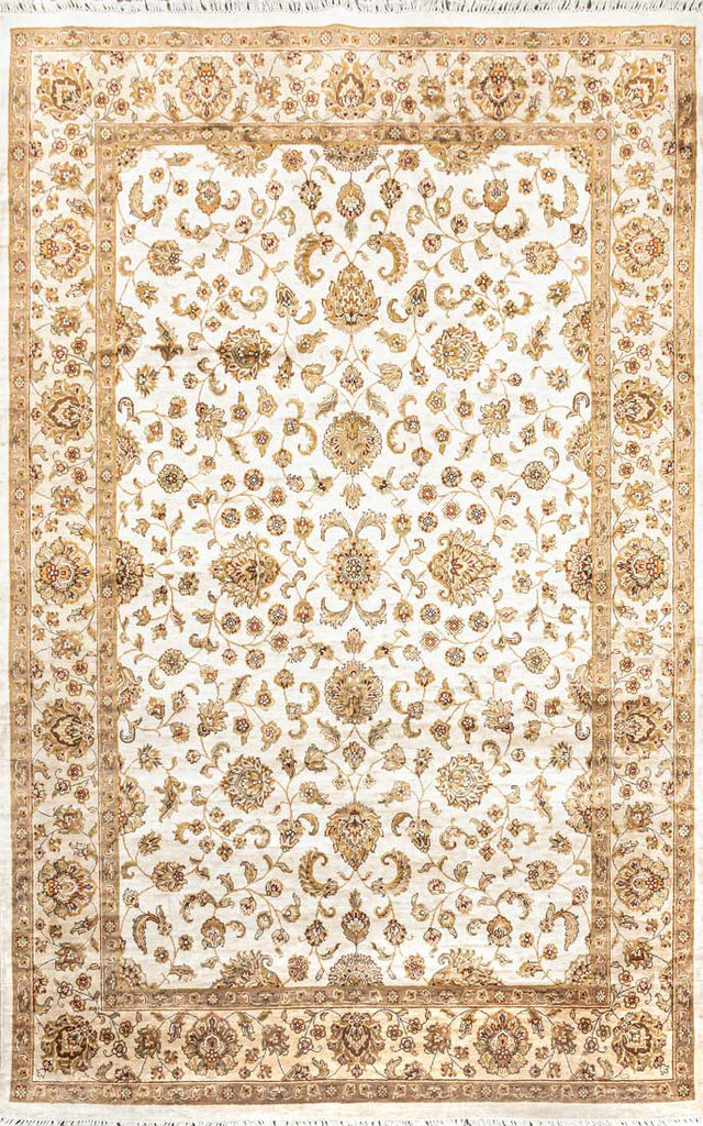 Luxury - Kashmere Trunk Beige Camel Silk Hand Knotted Premium Carpet
