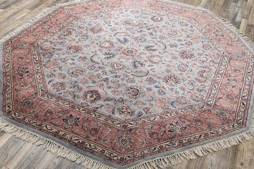 Luxury - Symmetry Blue Pink Woolen Hand Knotted Premium Carpet