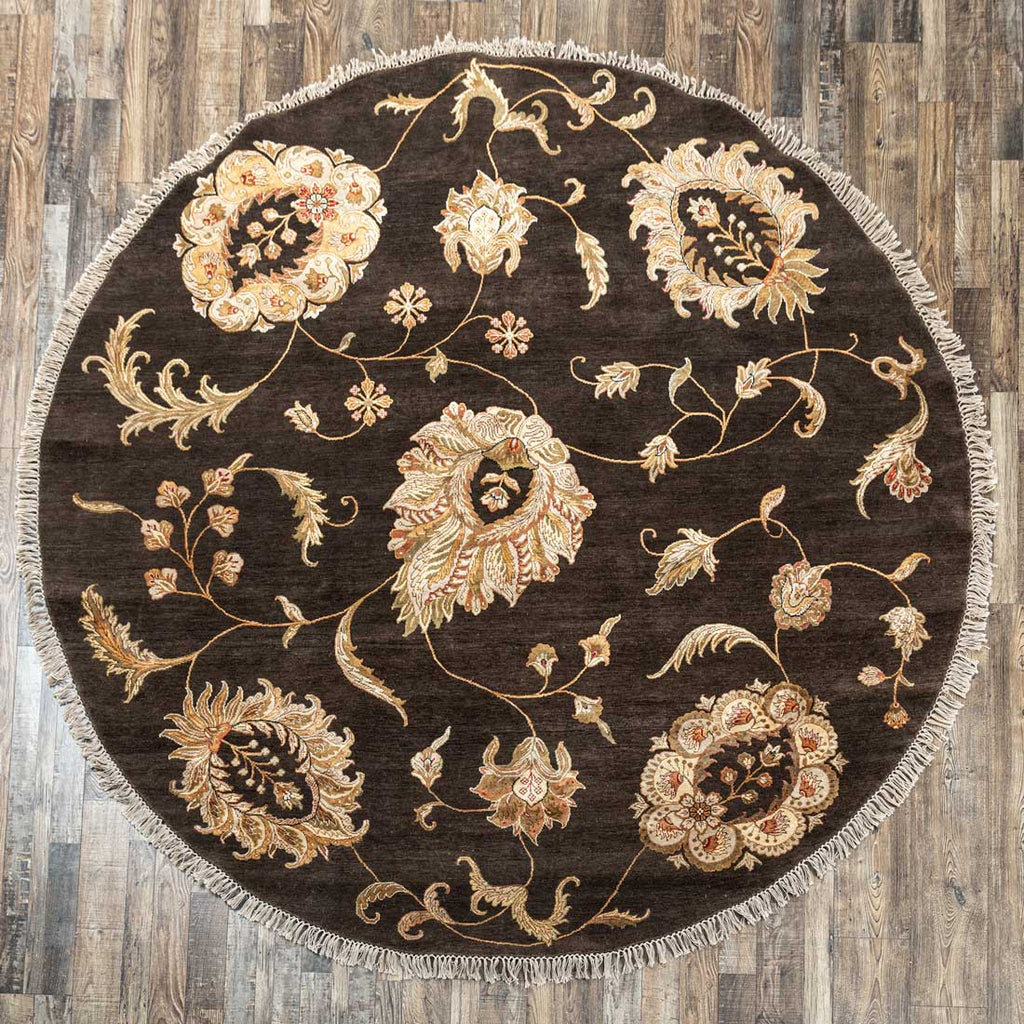Luxury - Shell Brown Gold Wool & Silk Hand Knotted Premium Carpet