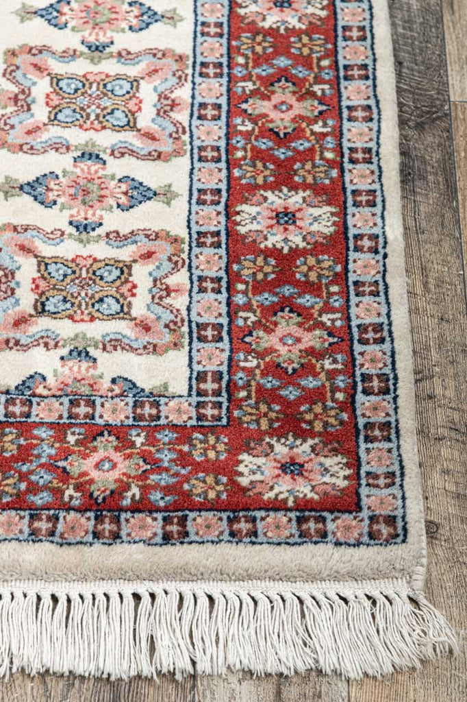 Luxury - Echo Beige Maroon Woolen Hand Knotted Premium Carpet