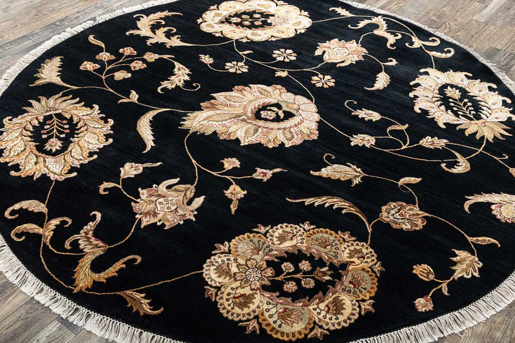 Luxury - Black Gold Wool & Silk Hand Knotted Premium Carpet