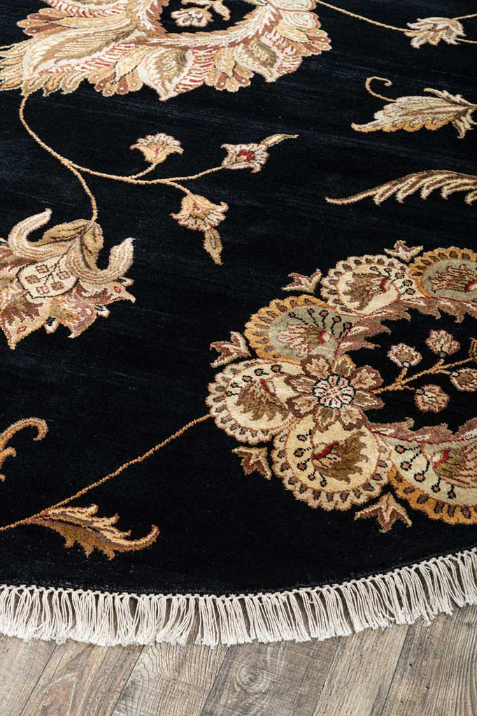 Luxury - Black Gold Wool & Silk Hand Knotted Premium Carpet