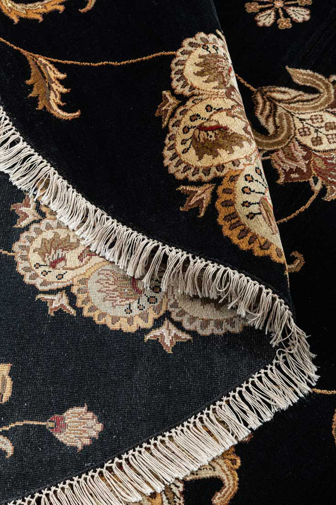 Luxury - Black Gold Wool & Silk Hand Knotted Premium Carpet
