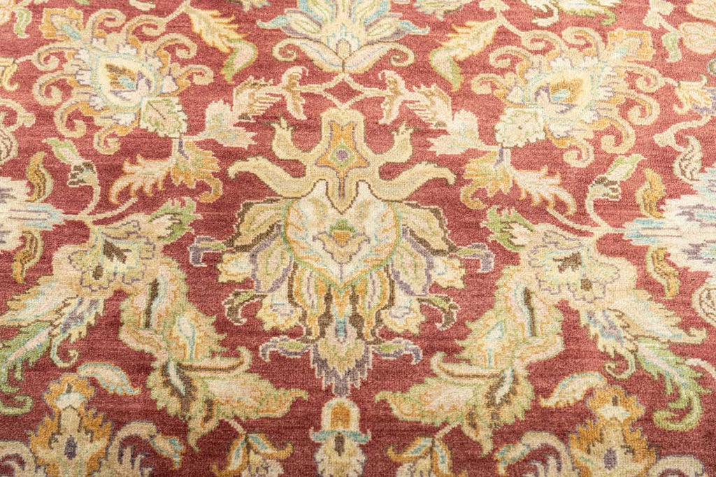 Luxury - Kundan Butti Rust Black Woolen Hand Knotted Premium Carpet