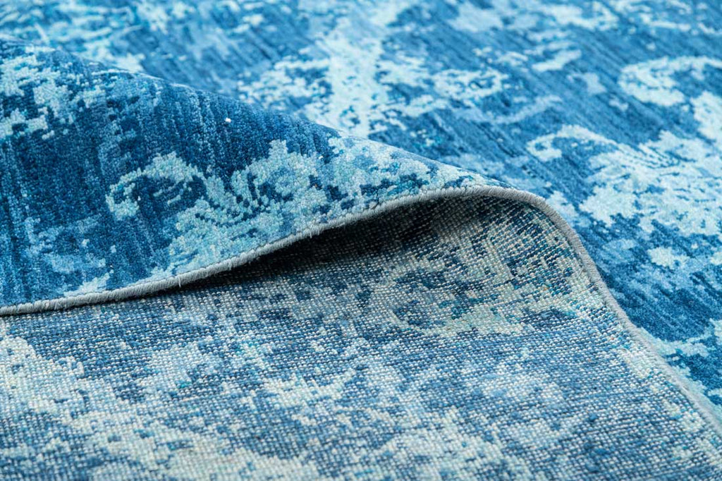 Luxury - Neer Blue Woolen Hand Knotted Premium Carpet