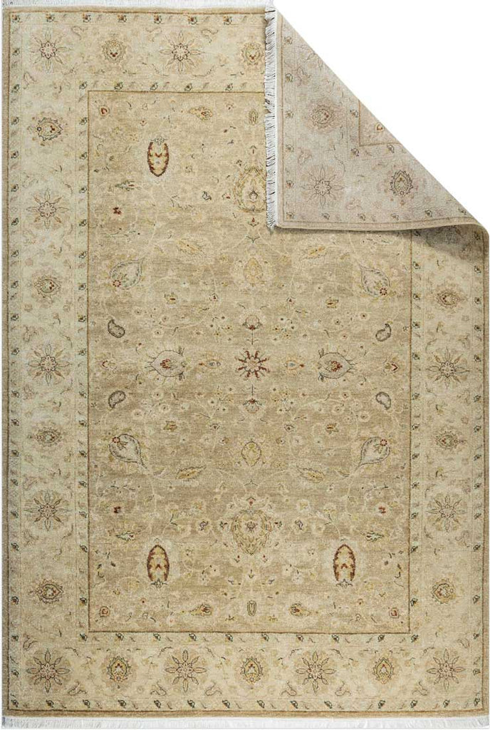 Luxury - Anemone Ivory Beige New Zealand Wool Hand Knotted Premium Carpet
