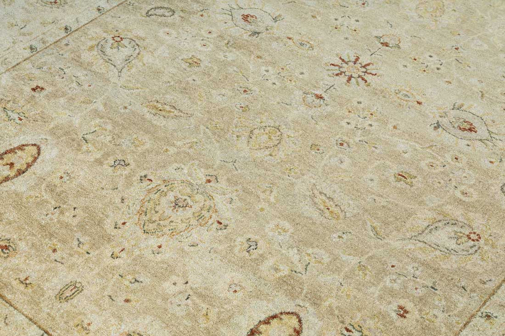 Luxury - Anemone Ivory Beige New Zealand Wool Hand Knotted Premium Carpet