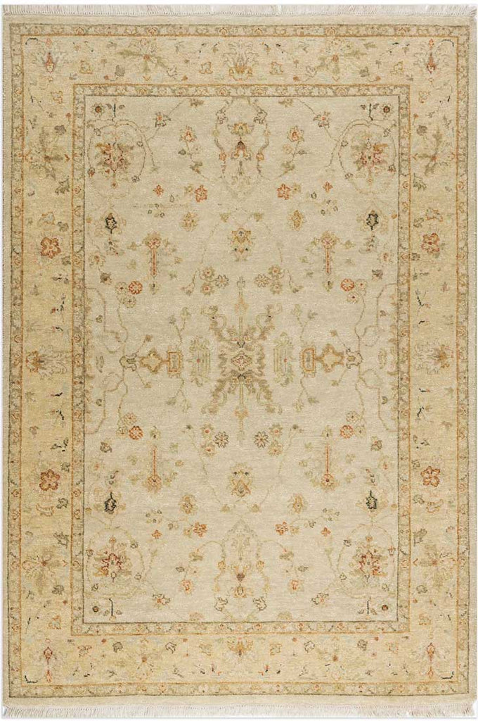 Luxury - Ramble Ivory Beige New Zeland Wool Hand Knotted Premium Carpet