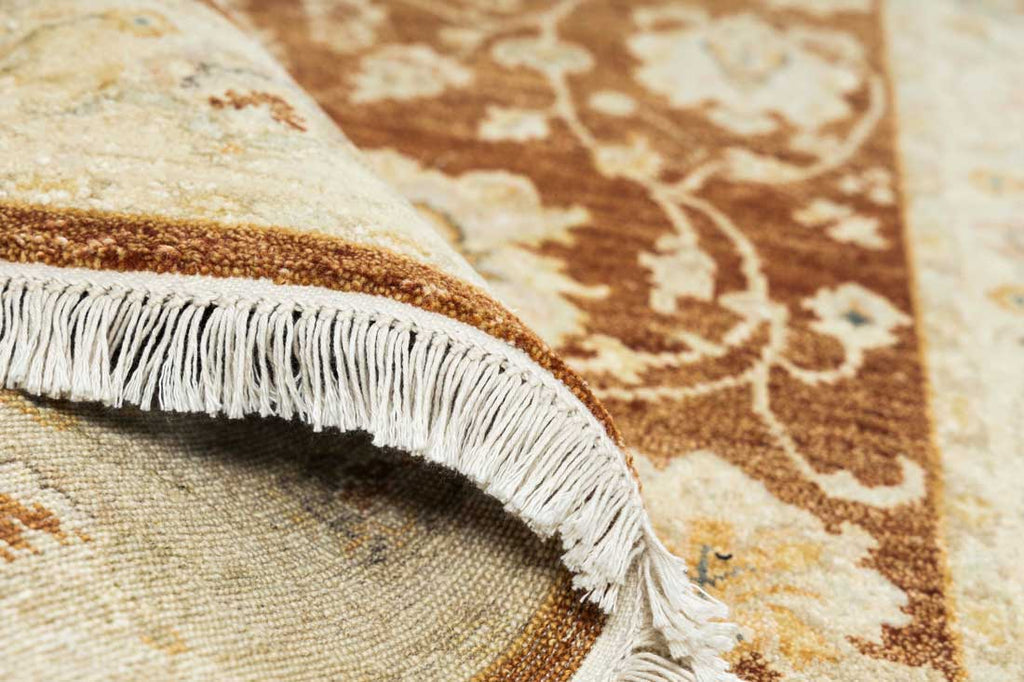 Luxury - Dancer Ivory Red New Zealand Wool Hand Knotted Premium Carpet