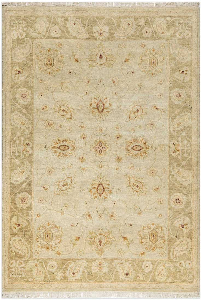 Luxury - Hana Ivory Beige New Zealand Wool Hand Knotted Premium Carpet