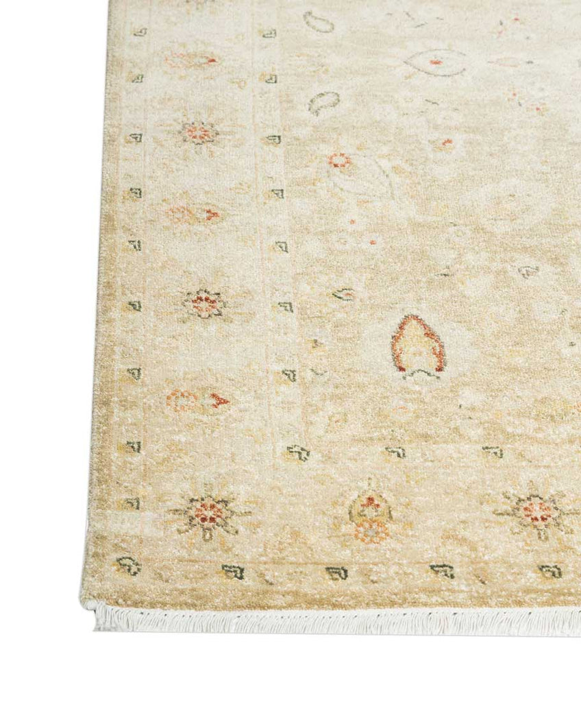Luxury - Cashmere Ivory Beige New Zealand Wool Hand Knotted Premium Carpet