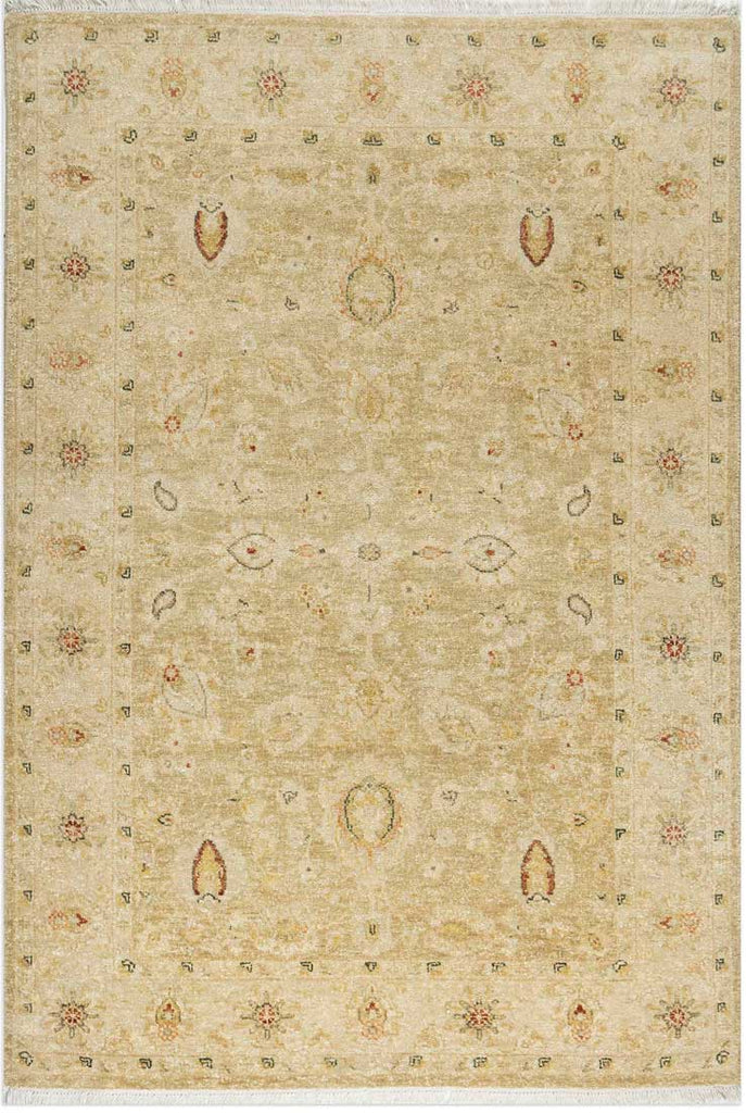 Luxury - Cashmere Ivory Beige New Zealand Wool Hand Knotted Premium Carpet