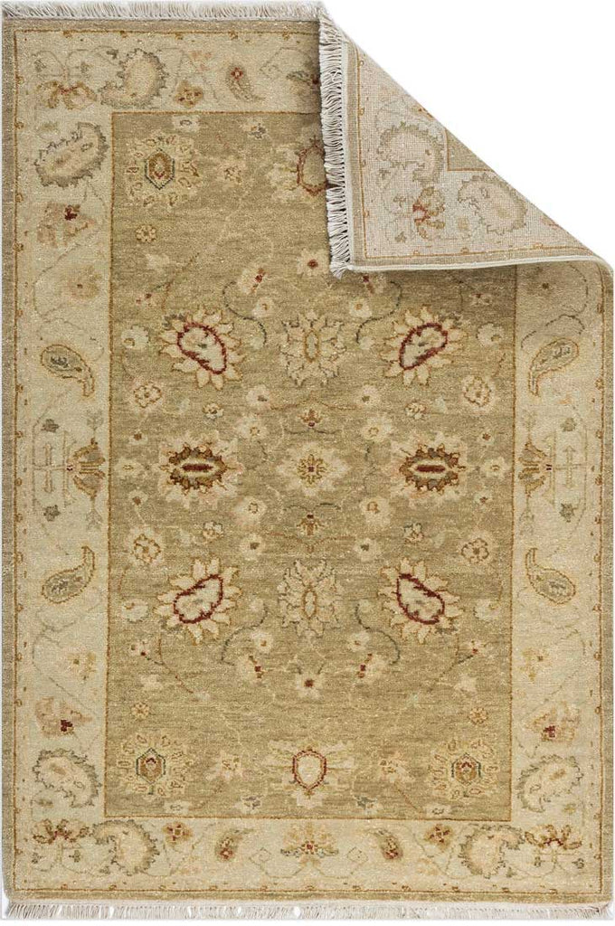 Luxury - Platinum Ivory Beige New Zealand Wool Hand Knotted Premium Carpet