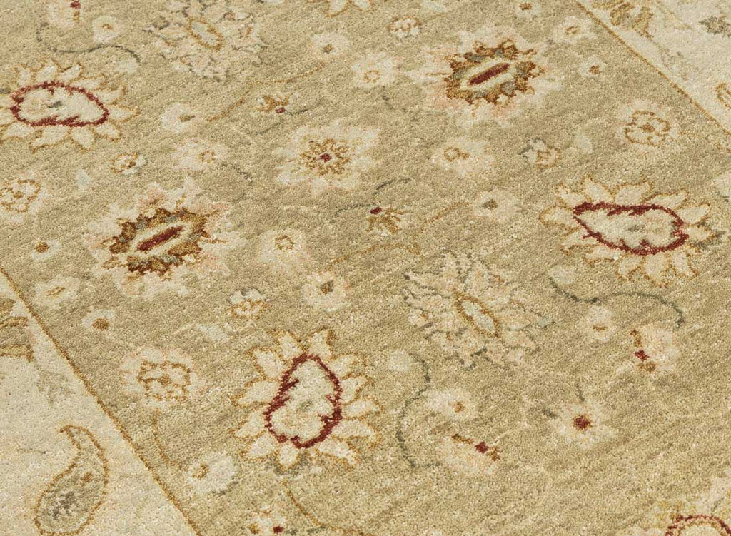 Luxury - Platinum Ivory Beige New Zealand Wool Hand Knotted Premium Carpet