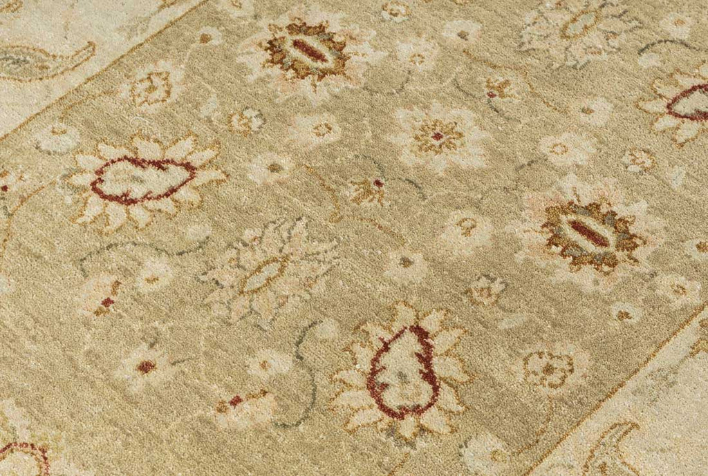 Luxury - Platinum Ivory Beige New Zealand Wool Hand Knotted Premium Carpet