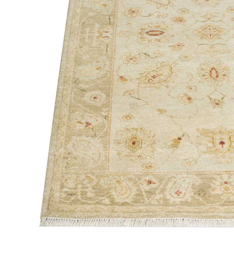 Luxury - Ori Ivory Beige New Zealand Wool Hand Knotted Premium Carpet