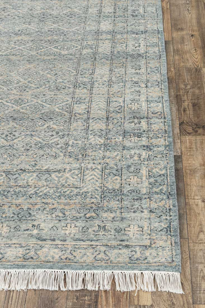 Luxury - Vibrance Green Beige Woolen Hand Knotted Premium Carpet