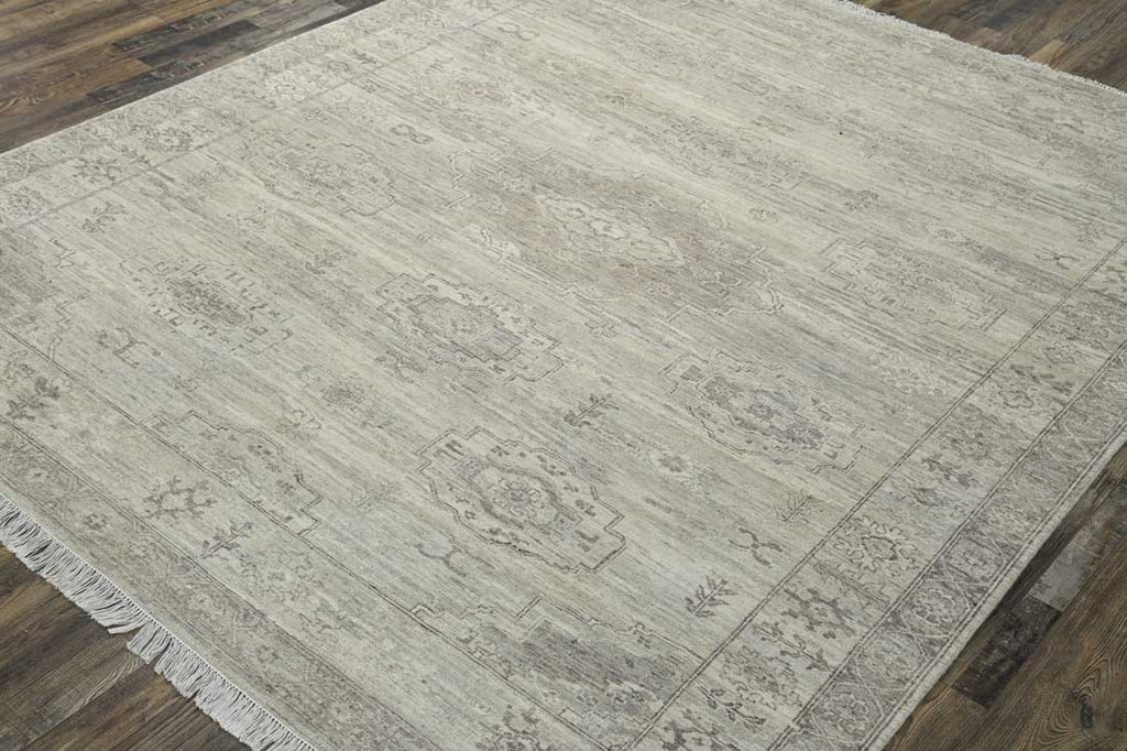 Luxury - Vibrance Brown Grey Woolen Hand Knotted Premium Carpet