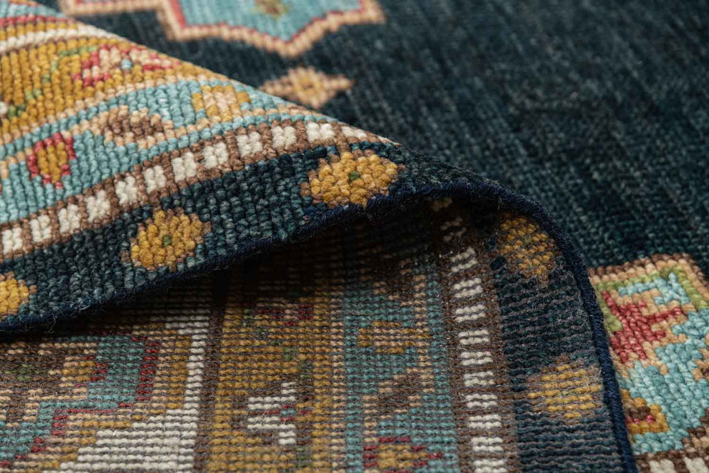 Heriz Blue 100% Wool Hand Knotted Carpet