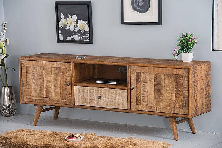Solid Wood Country EVA Tv Unit Stone