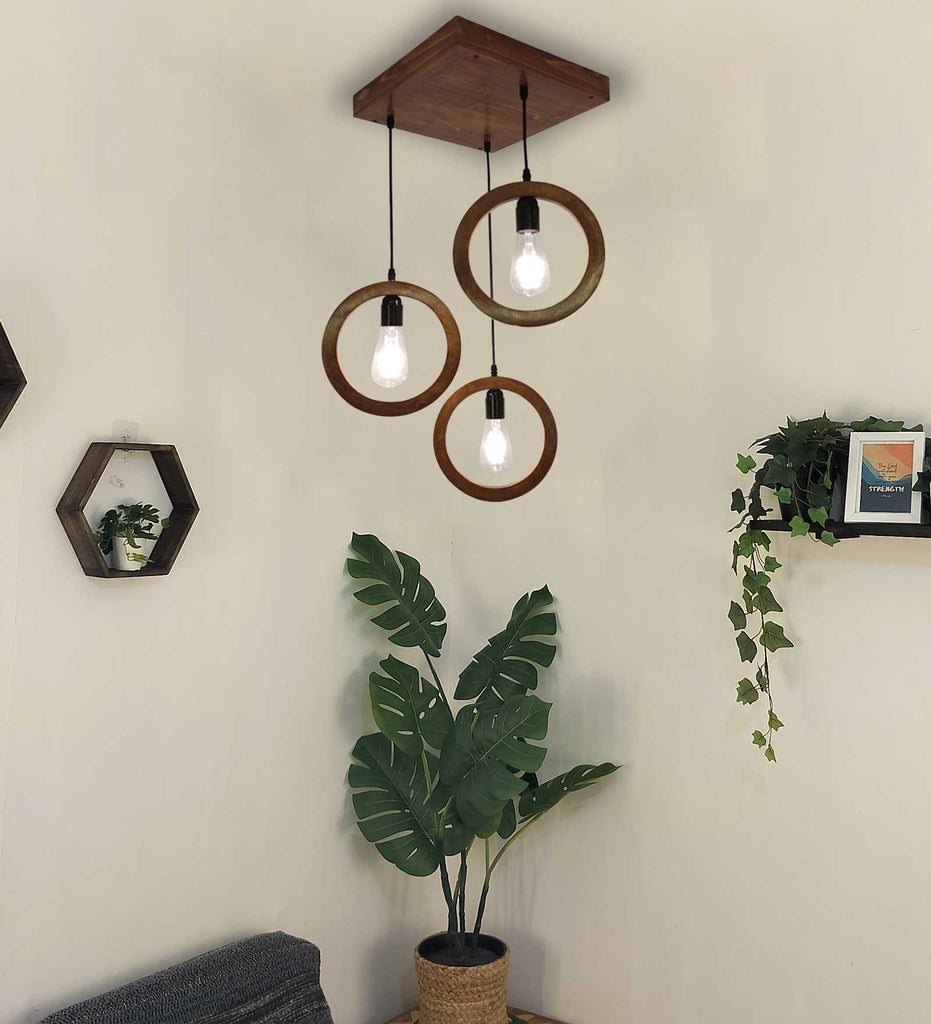 Halo Brown Cluster Hanging Lamp