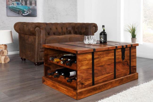 Solid Wood Country Wine Box Bar Honey