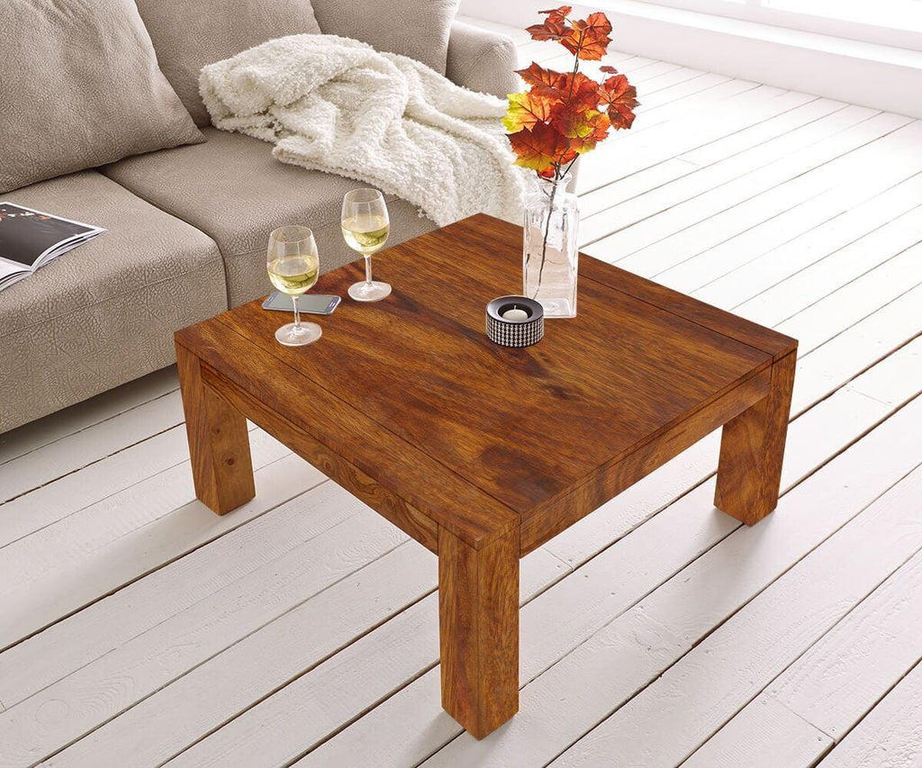 Solid Wood Romeo Sqaure Coffee Table Honey