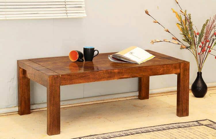 Solid Wood Cubex Coffee Table Honey