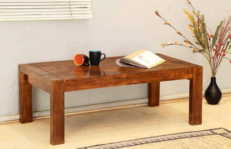 Solid Wood Cubex Coffee Table Honey