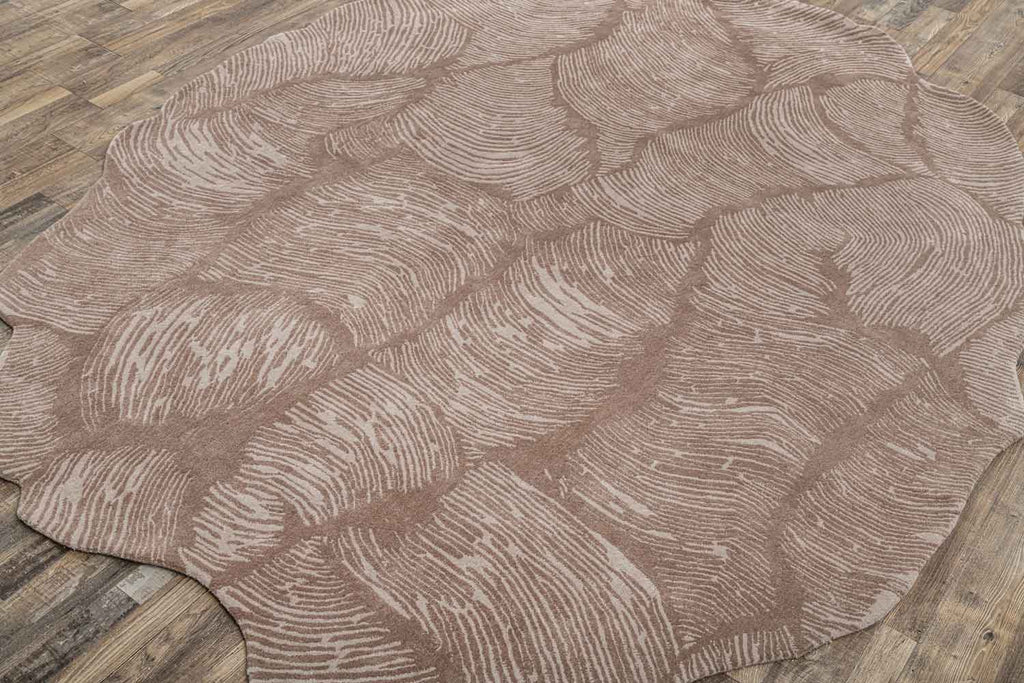 Imprint Brown All Wool Hand Tufted Carpet