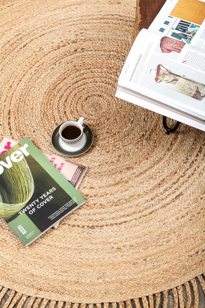 Jute Natural 100% Jute Braided Rug