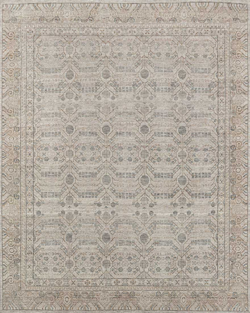 Luxury - Vibrance Brown Grey Woolen Hand Knotted Premium Carpet