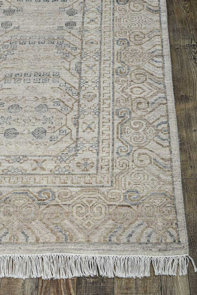 Luxury - Vibrance Brown Grey Woolen Hand Knotted Premium Carpet
