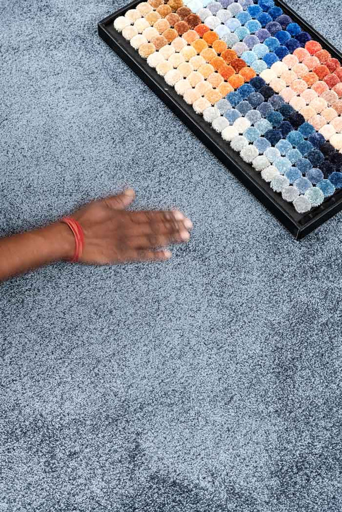 Lapis Dark Blue 100% Polyester Yarn Machine Made