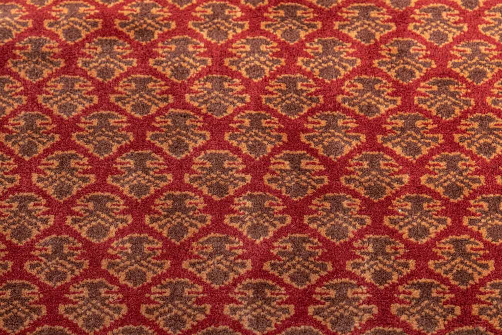 Litchi Red Gold 100% Wool Hand Knotted Carpet