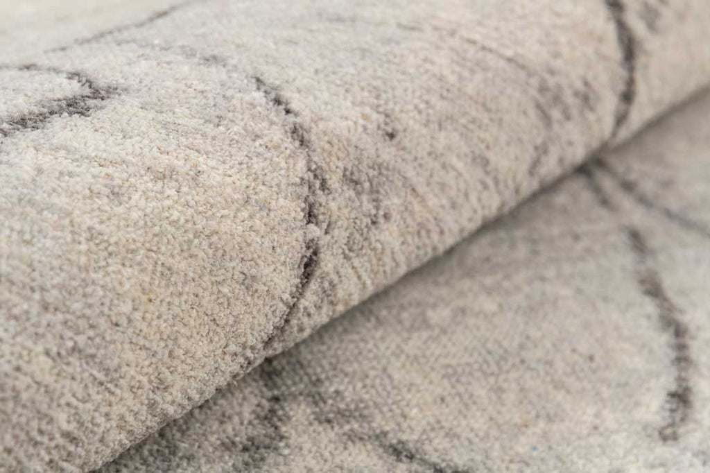 Luxury - Eternal Beige Charcoal Woolen Hand Knotted Premium Carpet