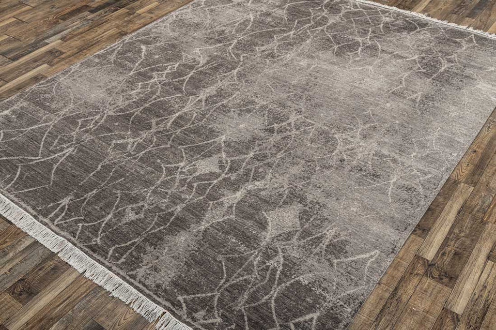 Luxury - Eternal Brown Charcoal Woolen Hand Knotted Premium Carpet