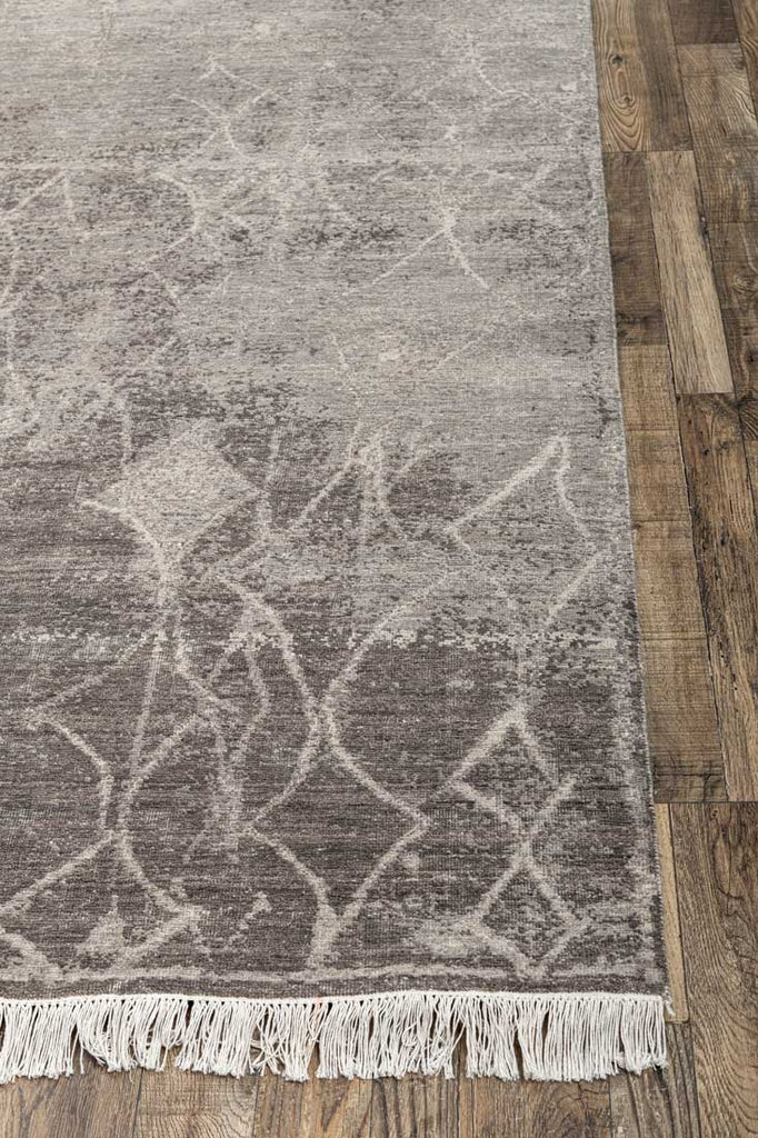 Luxury - Eternal Brown Charcoal Woolen Hand Knotted Premium Carpet
