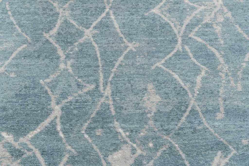 Luxury - Eternal Grey Blue Woolen Hand Knotted Premium Carpet