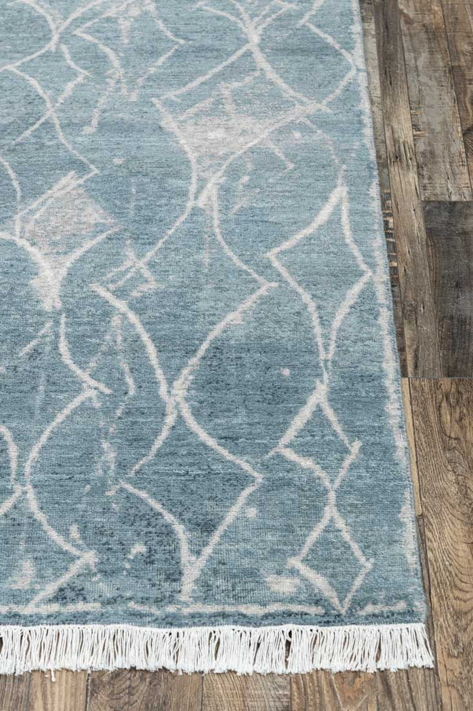 Luxury - Eternal Grey Blue Woolen Hand Knotted Premium Carpet