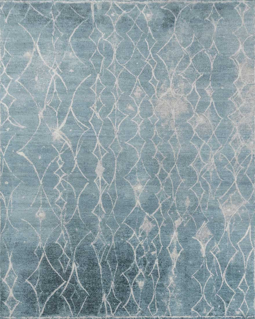 Luxury - Eternal Grey Blue Woolen Hand Knotted Premium Carpet