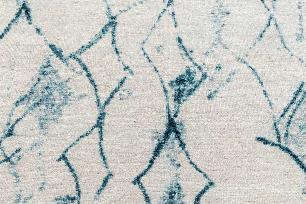 Luxury - Eternal Grey Blue Woolen Hand Knotted Premium Carpet